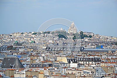 Views of Paris with the SacrÃ©-CÅ“ur basilica Editorial Stock Photo